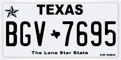 TX license plate BGV7695