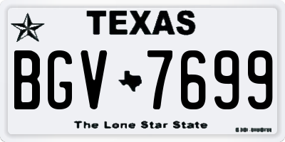 TX license plate BGV7699