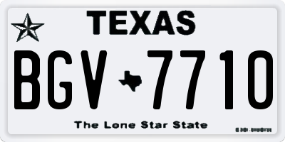 TX license plate BGV7710
