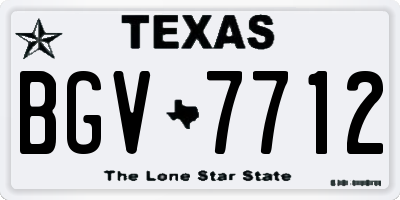 TX license plate BGV7712