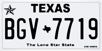 TX license plate BGV7719