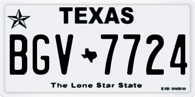 TX license plate BGV7724