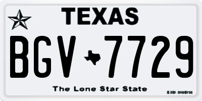 TX license plate BGV7729