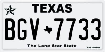 TX license plate BGV7733