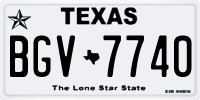 TX license plate BGV7740