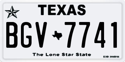 TX license plate BGV7741