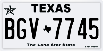 TX license plate BGV7745