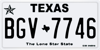 TX license plate BGV7746