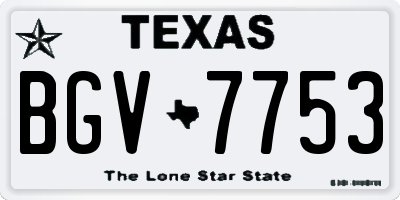 TX license plate BGV7753