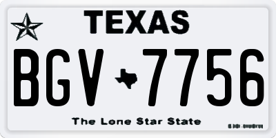 TX license plate BGV7756