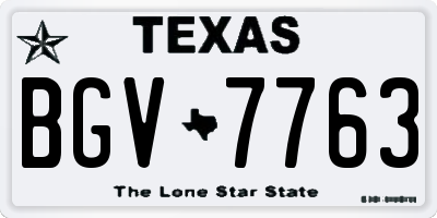 TX license plate BGV7763