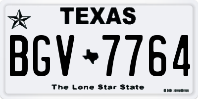TX license plate BGV7764