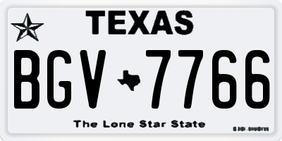 TX license plate BGV7766