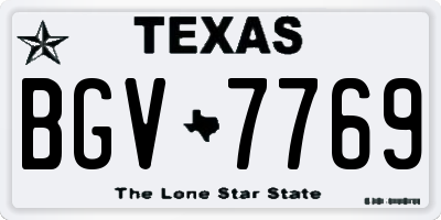 TX license plate BGV7769