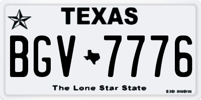 TX license plate BGV7776