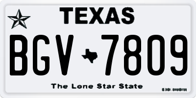 TX license plate BGV7809