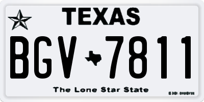 TX license plate BGV7811