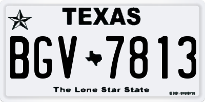 TX license plate BGV7813