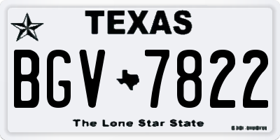 TX license plate BGV7822