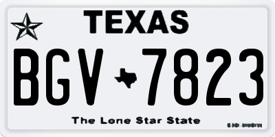 TX license plate BGV7823