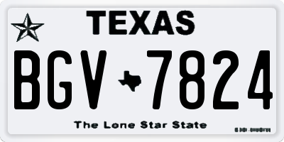 TX license plate BGV7824