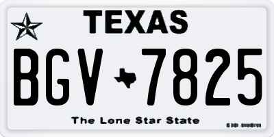 TX license plate BGV7825