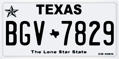 TX license plate BGV7829