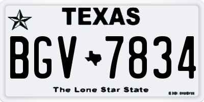TX license plate BGV7834