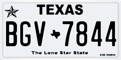TX license plate BGV7844