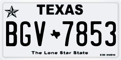 TX license plate BGV7853