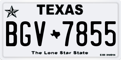 TX license plate BGV7855