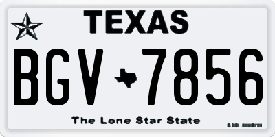 TX license plate BGV7856