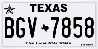 TX license plate BGV7858