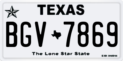 TX license plate BGV7869