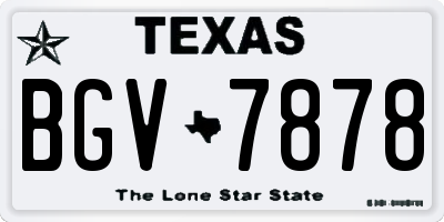 TX license plate BGV7878