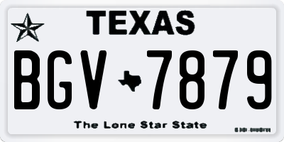 TX license plate BGV7879