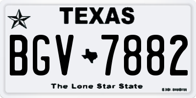 TX license plate BGV7882