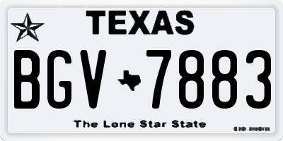 TX license plate BGV7883