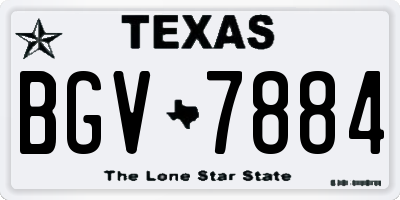 TX license plate BGV7884