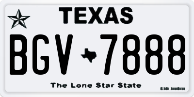 TX license plate BGV7888