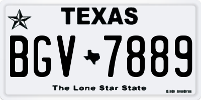 TX license plate BGV7889