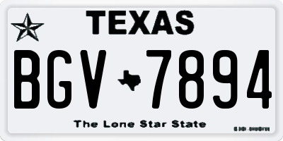 TX license plate BGV7894