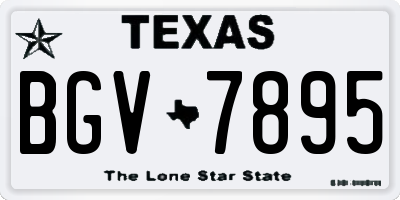 TX license plate BGV7895