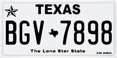 TX license plate BGV7898