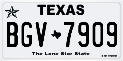 TX license plate BGV7909