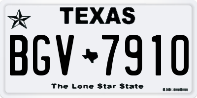 TX license plate BGV7910