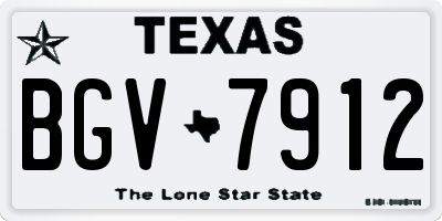 TX license plate BGV7912