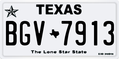 TX license plate BGV7913