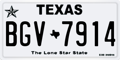 TX license plate BGV7914