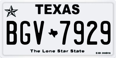 TX license plate BGV7929